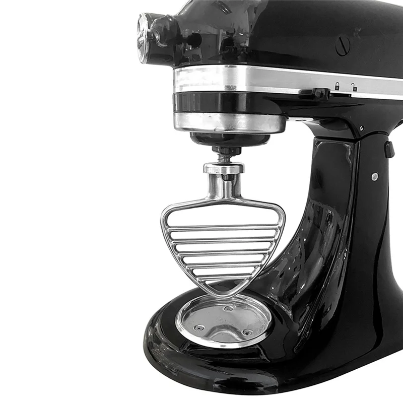 

BABZ-For Kitchenaid 4.5-5QT Tilt Head Stand Mixer Pastry Beater & Secure Fit Pouring Shield Attachment Stainless Flat Beater, Du