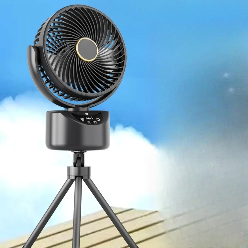 

Outdoor camping fan, long battery life and strong wind shaking portable tent ceiling fan, mobile charging fan
