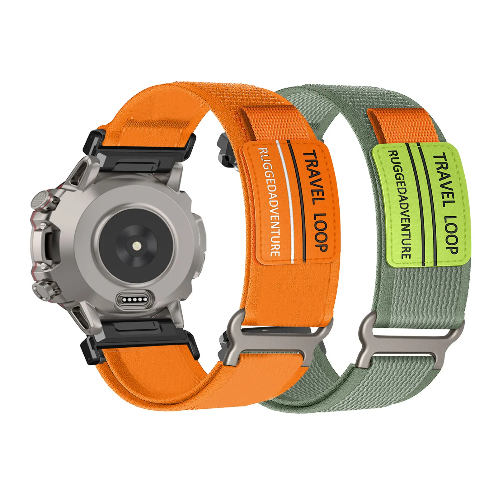 

2pcs Nylon Velcro Bands for COROS VERTIX 1/Amazfit Falcon Strap for Men and Women