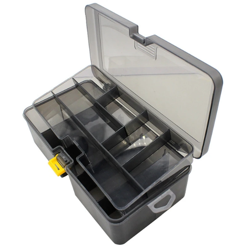 Double Layer Fishing Tackle Box Lures Bait Storage Case Organizer Container Organizer Container Accessories