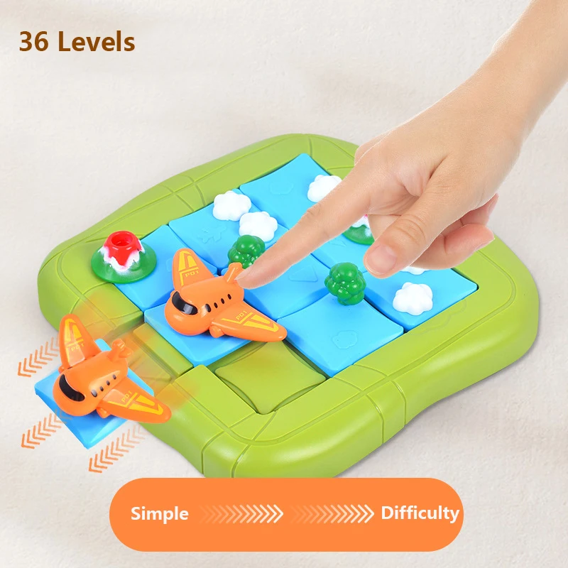 Montessori Strategy Games Airplane Travel Board Game Puzzle Intellectual Development Parent-child Interaction Children Toy Gifts