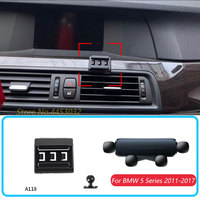 Car Phone Holder For BMW F10 5 Series 2011-2017 Gravity Stand Mount Support Horizontal GPS Mobile Bracket Accessories With Base