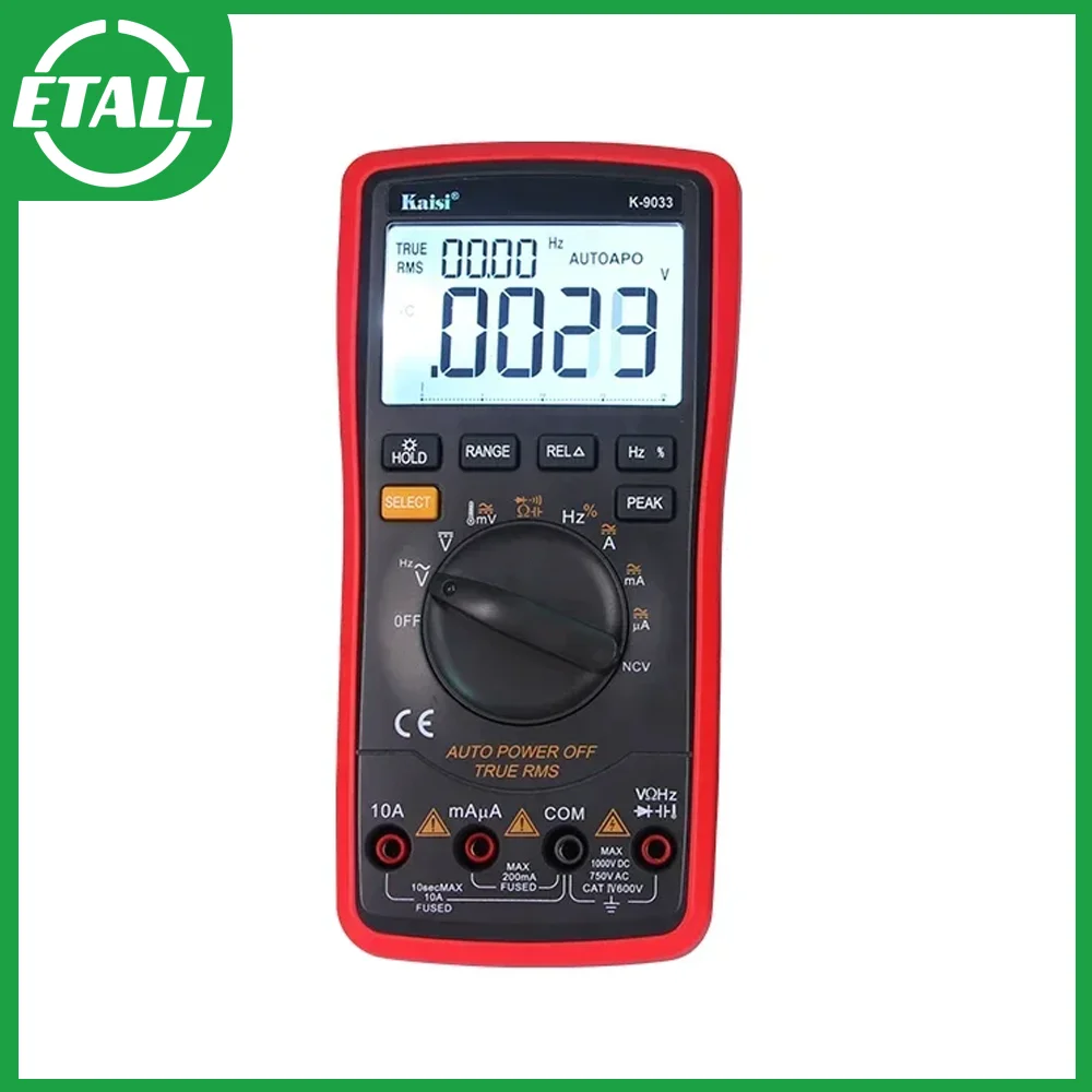 

Kaisi 20000 count High precision automatic measuring range digital multimeter true RMS digital capacitor temperature measurement