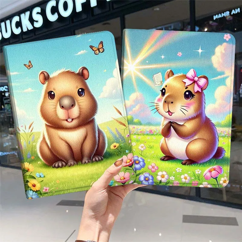 

Cute Cartoon Capybara Art Gift For Samsung Galaxy Tab A7 A A8 A9 A11 S6 S11 10.1 10.4 10.5 Inch Lite PLus Soft Tablet Case