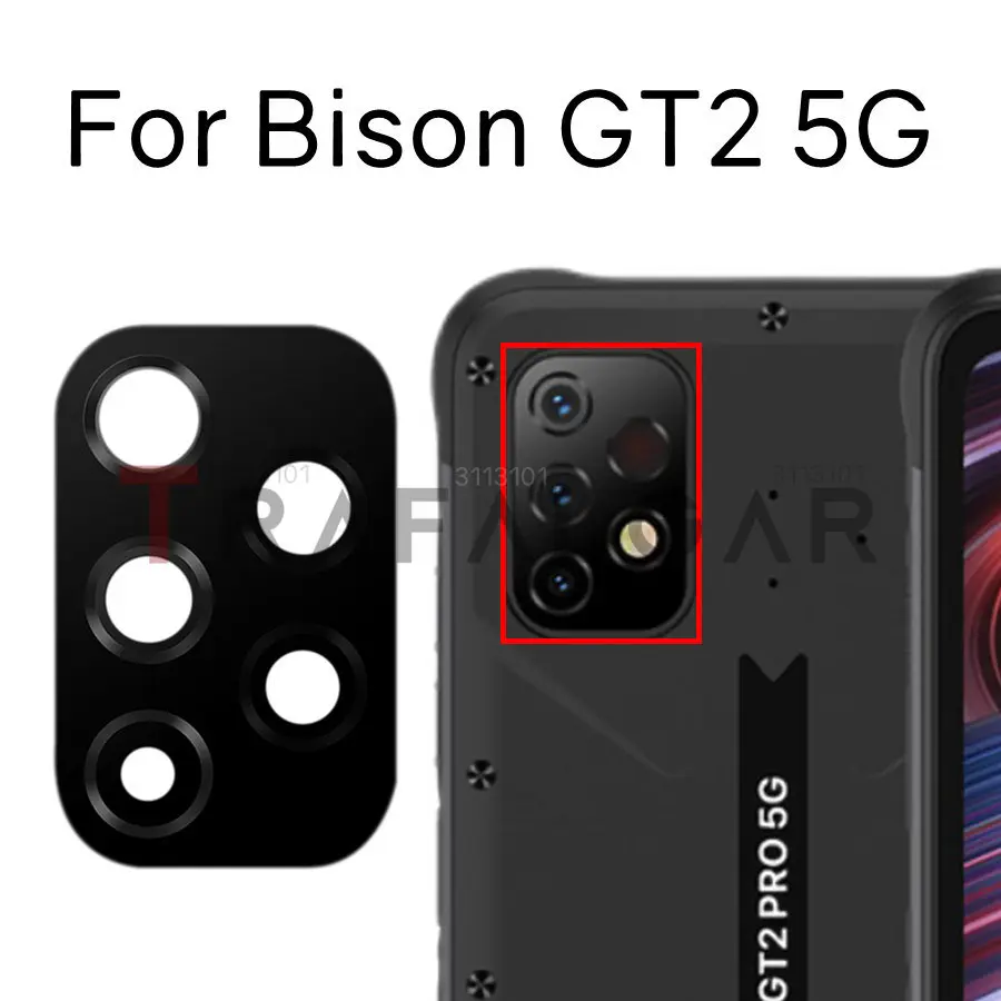 زجاج الكاميرا الخلفية ترافالغار لـ UMIDIGI BISON 2 Pro Bison GT GT2 Pro 5G X10 عدسة الكاميرا الخلفية غطاء زجاجي للاستبدال