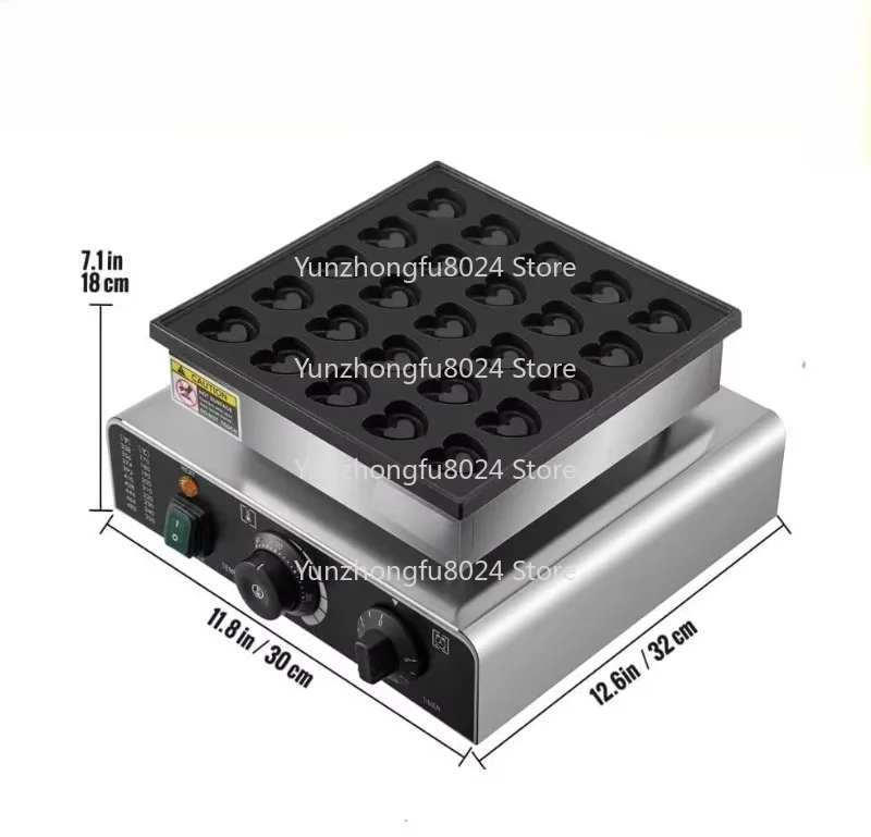 Electric Heart Mini Muffin Making Machine - 900W 220V/110V Red Bean Pancake Making Machine Snacks