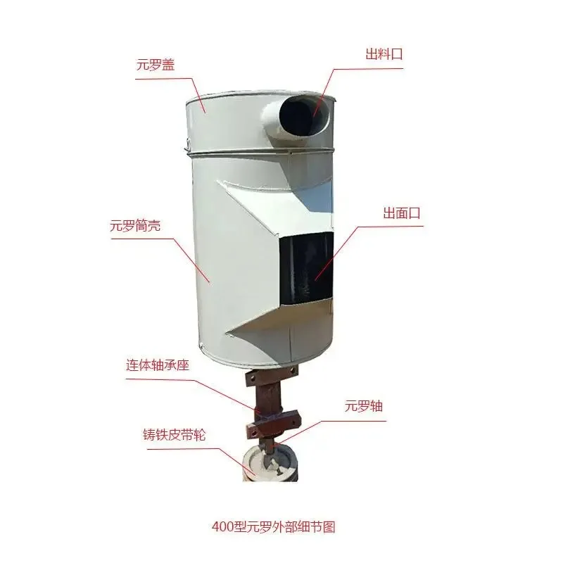 Luohe Galvanized White Iron Stainless Steel Flour Machine Grain Processing round Roti Powder Sieve Flour Machinery for Kitchen