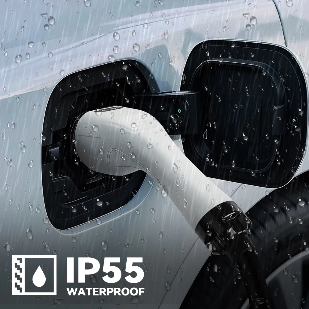 JDMEX EVSE Wallbox شاحن EV Type2 32A 7KW IEC62196-2 التوصيل والتشغيل محطة شحن السيارة الكهربائية شاحن سيارة بطول 5 متر