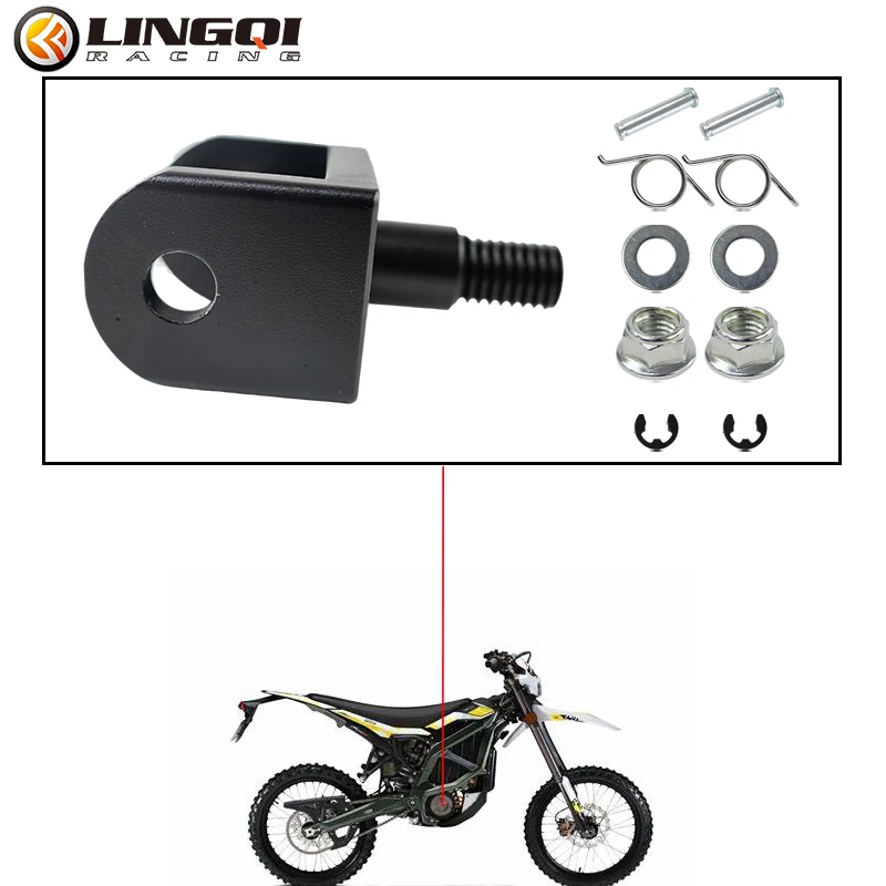 LINGQI Foot Pedal Connection Bracket Pit Dirt Bike Feet Peg Footrests Kit Mount For Talaria Sting  Light Bee X E-bike