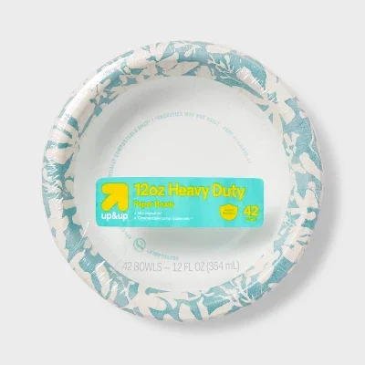 2026 New 42 Count 12oz Watercolor Botanical Print Disposable Paper Bowls, Grease Resistant Microwavable Round Printed Bowls For Party Picnic Holiday Gathering, Ideal For Salad Snack Appetizer Serving
