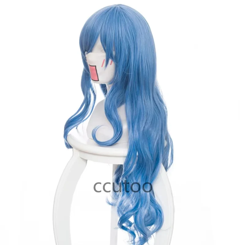 

ccutoo 80cm Blue Mix Wavy Long Synthetic Wig Himouto! Umaru-chan Cosplay Tachibana Sylphynford Cosplay Full Wigs Heat Resistance