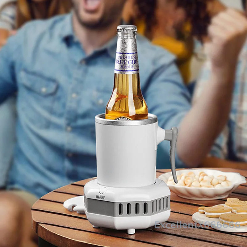 Mini Quick Beer Cooling Cup Ice Maker Machine Fast Cooler Electric Refrigeration Beverage Office Dormitory Home Appliance