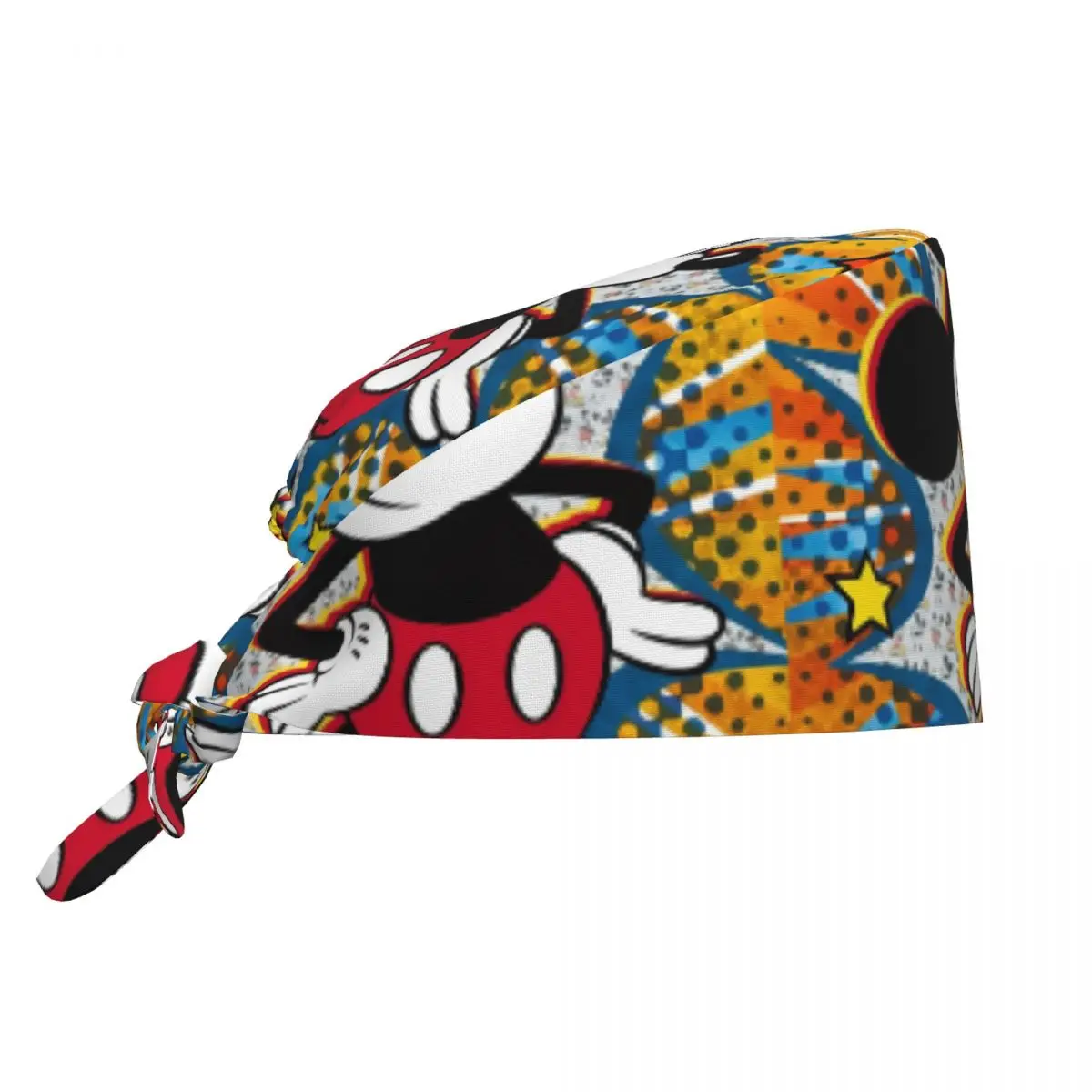 Gorra quirúrgica de cirujano de laboratorio de dibujos animados de Mickey, gorros de trabajo de enfermería para el cuidado de mascotas, gorra de moda Unisex     Gorro exfoliante