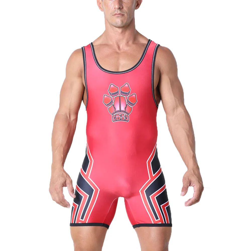 

New Wrestling Singlets Bodysuit Tummy Control Wear GYM Sleeveless Triathlon PowerLifting Fitness Clothing Weightlifting Skinsuit