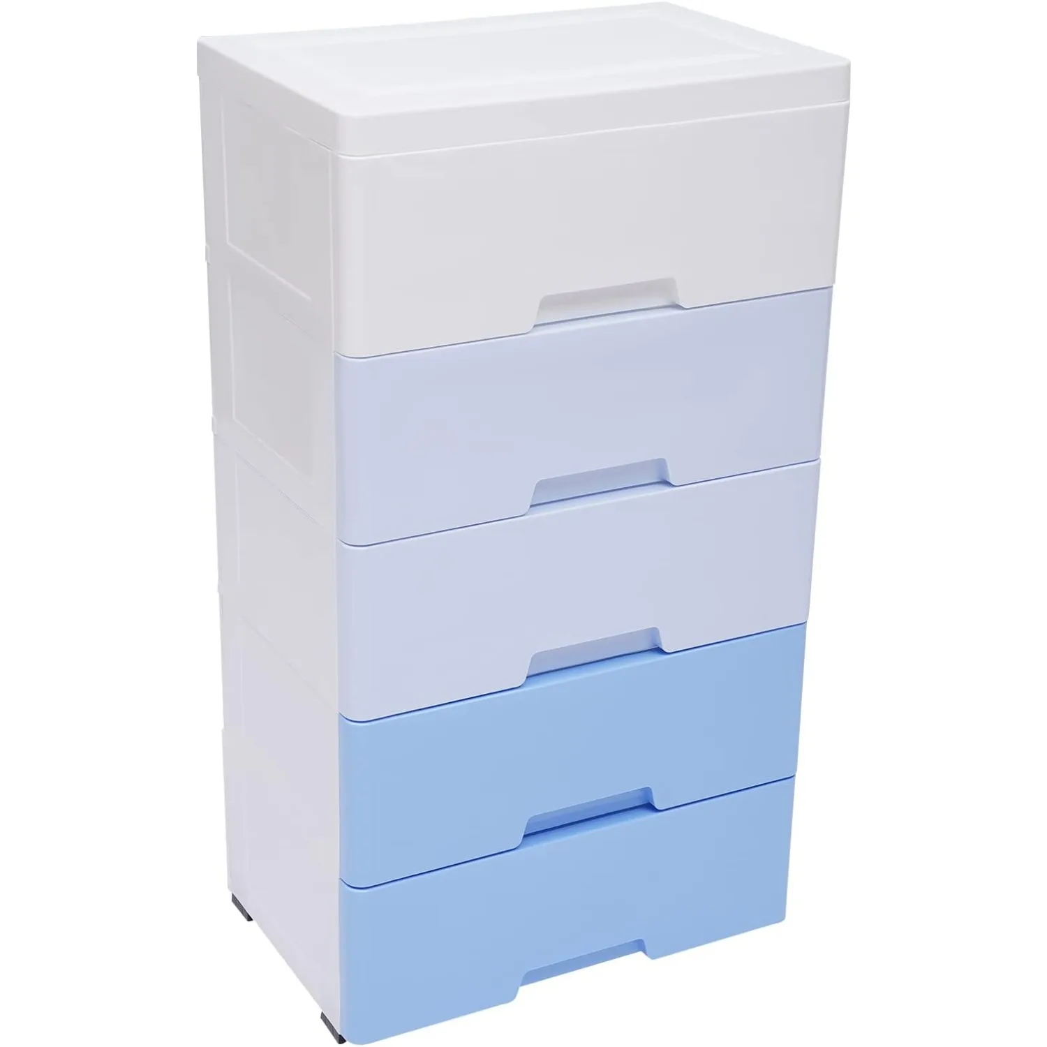 Plastic Dresser with 5 Drawers,Tall Standing Dresser Bedside Furniture Night Stand End Table Dresser for Office,Playroom,Bedroom