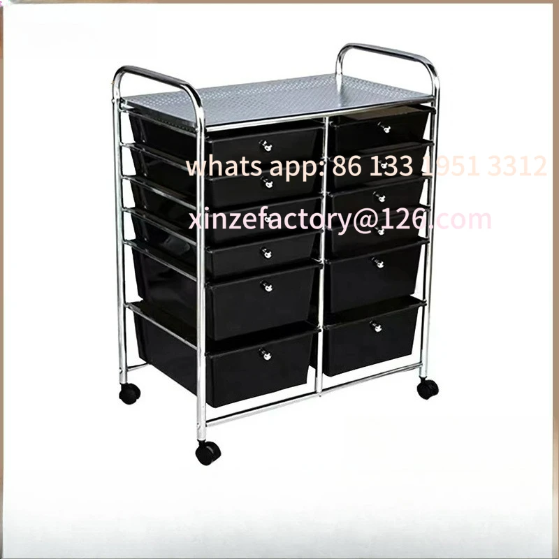 

Customizable multi-layer plastic cart drawer storage