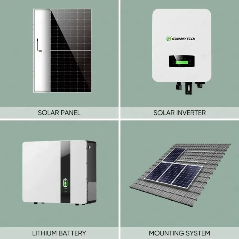 Complete Set Solar Energy System 6000w Hybrid Solar System 3KW 5KW 8kw 10KW Solar Power System for Home