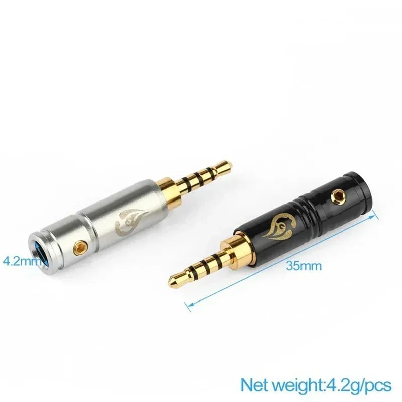 Mini 2.5mm Jack 2.5 Audio Plug Metal 4 Pole Speaker Terminal Earphone Repair Male For Soldering HiFi Headphone Wire Connector