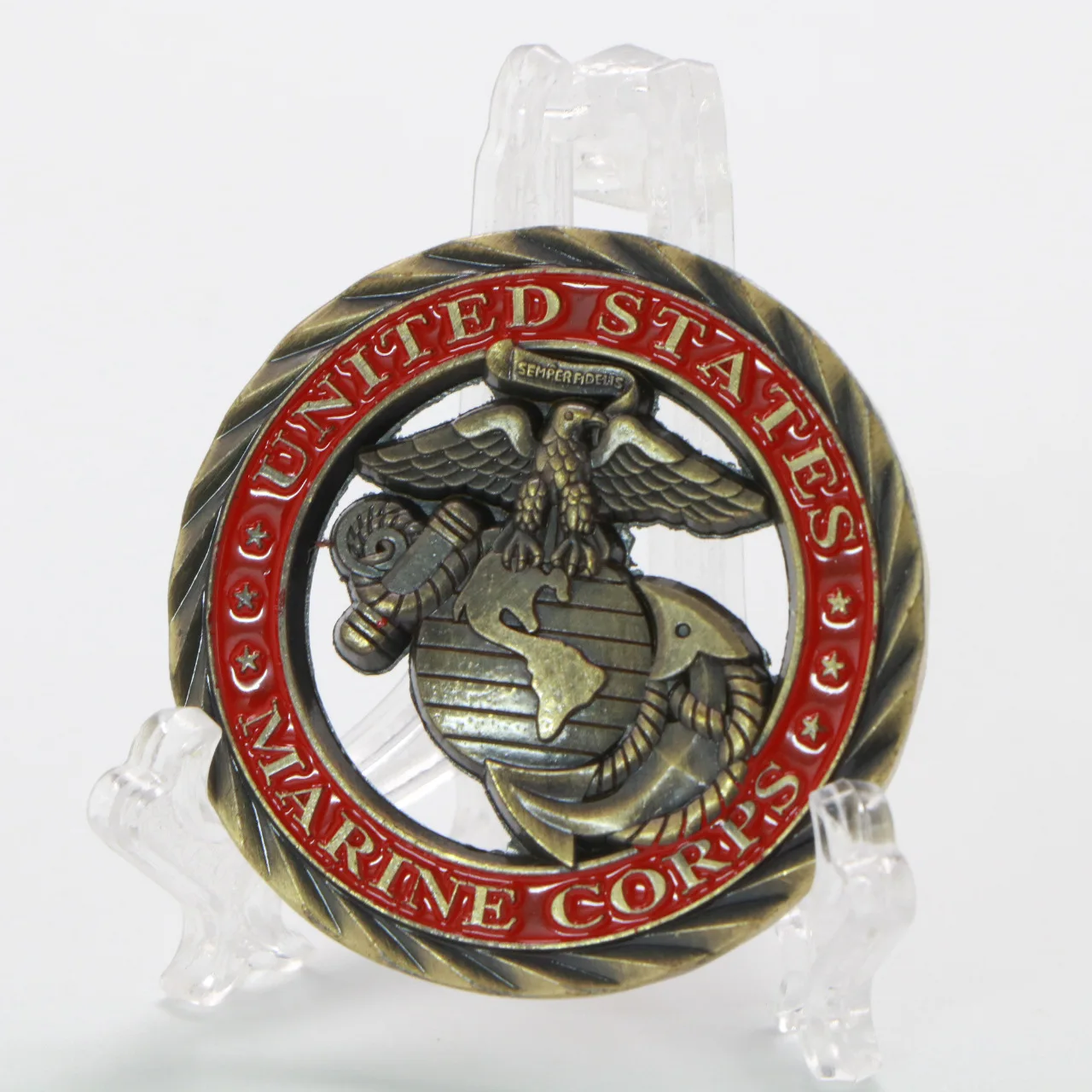 US Marine Corps Hollow Out Copper Plated Collectible Coin Collection Art Veteran Military Fans Commemorative Coins