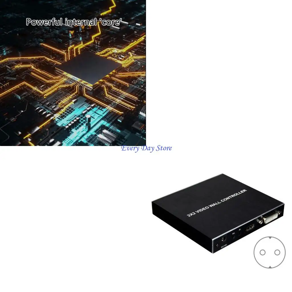 

High Clear 2X2Video Wall Controller Splicing Device For Large Screen Setups