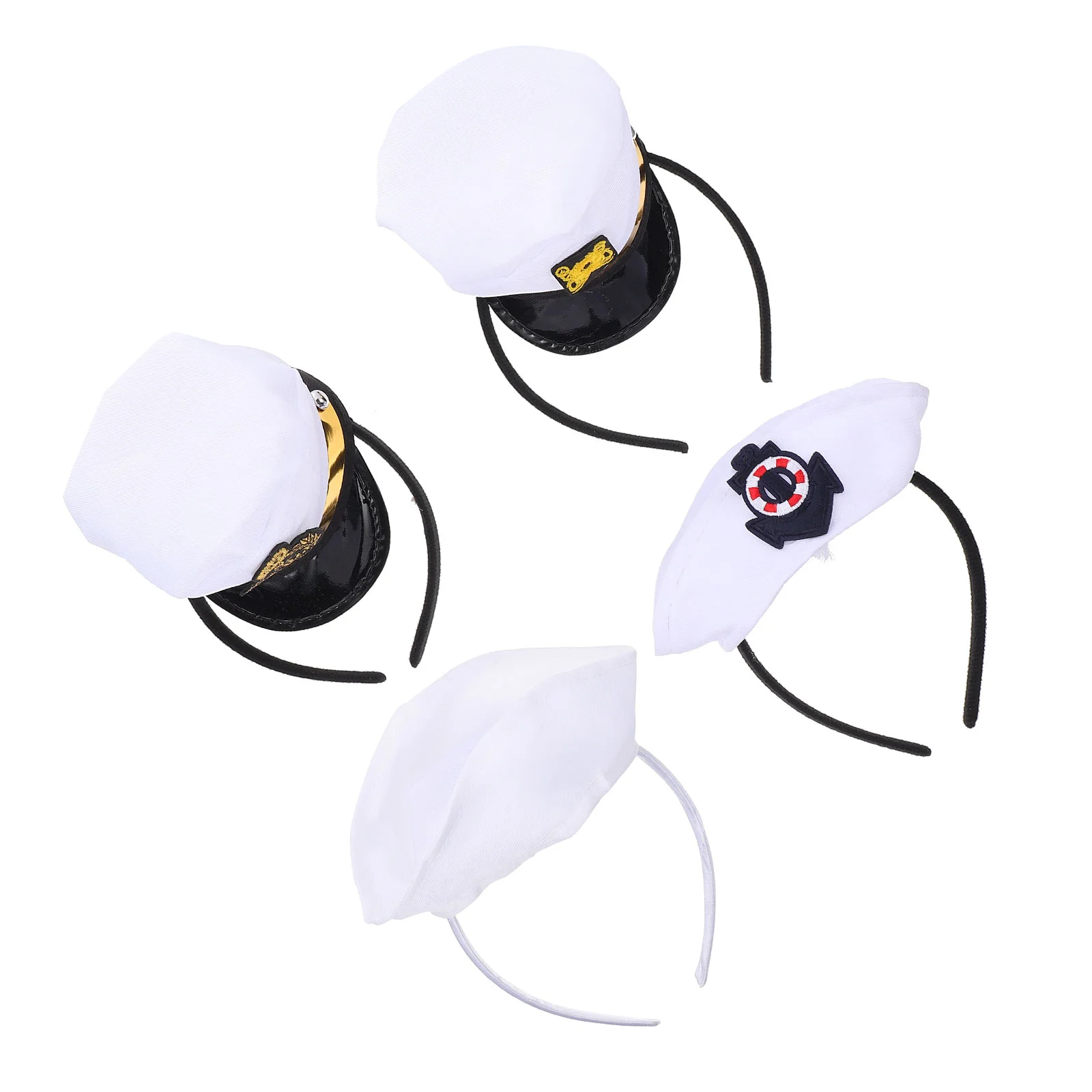 

Navy Hat Headband Novel Hairbands Halloween Kids Decors Cosplay Party Headpieces Sailor Bandana