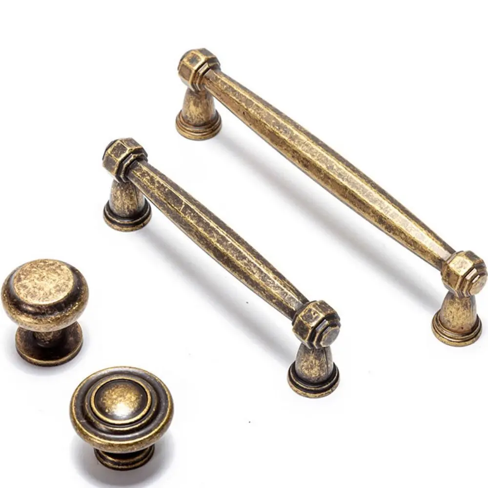 Zinc Alloy Furniture Knob Single Hole/double Hole Multiple Styles Vintage Door Handle Making Old Craftsmanship