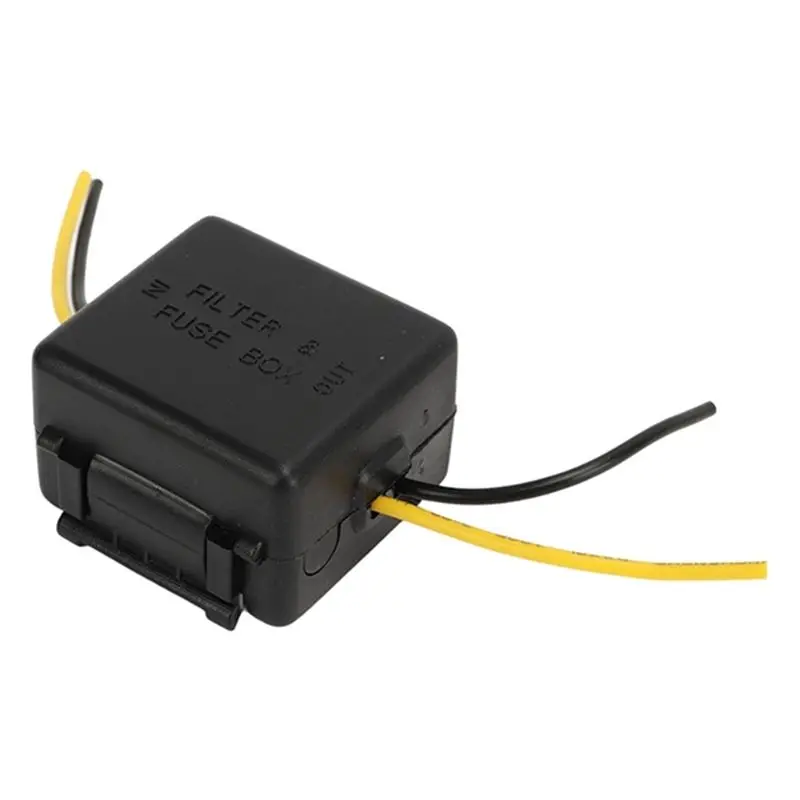 2Pcs Car Power Filter 12V Interference Proof Noises Reduction Reliable Stereo Power Supply Filter-A08Q