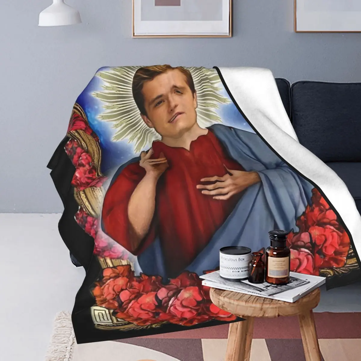 Saint Josh Hutcherson Blanket Cover Flannel Lightweight Thin Throw Blanket for Home Couch Bedroom Quilt