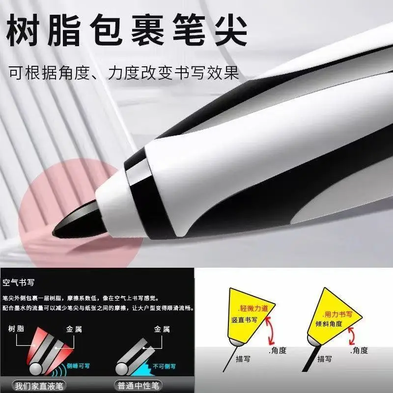 1 팩 클릭 젤 펜 0.5mm 검정/빨간색 리필 잉크 학교 사무실 쓰기 볼펜 시험 용품 편지지