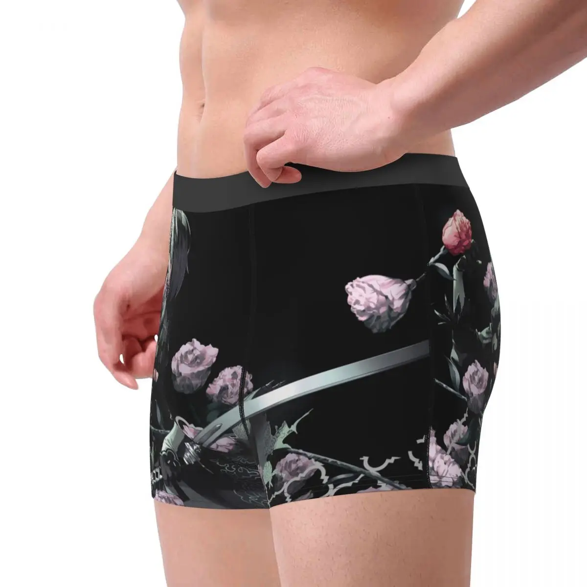 Roses Katana Sword Nier Automata Heitai Girl Game Underpants Breathbale Panties Male Underwear Sexy Shorts Boxer Briefs