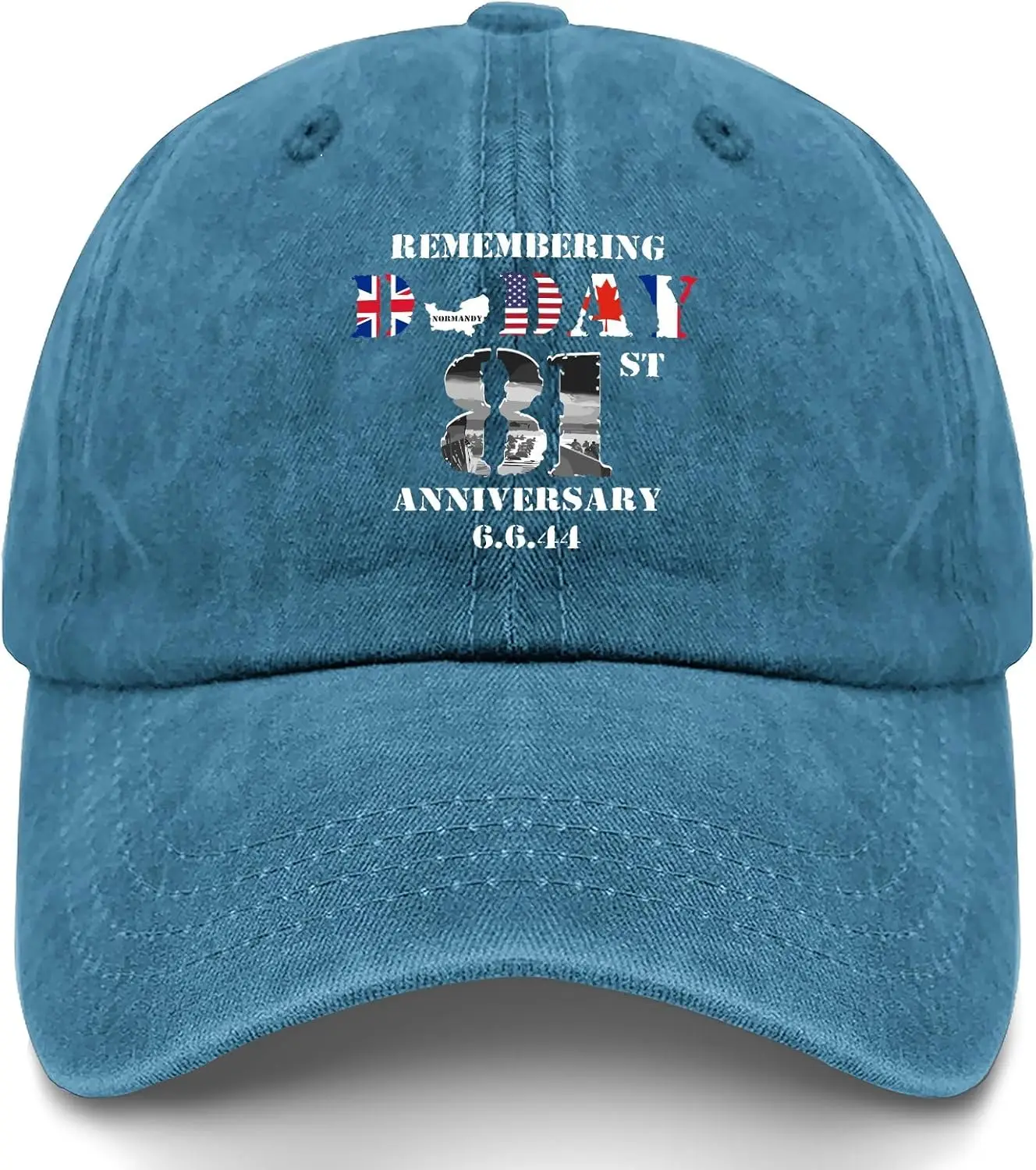 

Made in US DDay June 6, 1944 81st Anniversary Normandy France Hat for Mens Baseball Caps Cool Unisex