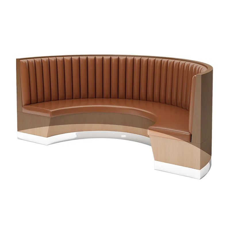 

Corner Booth Seats With Tufted Leather Velvet Material Restaurant Curved Booth For Corner