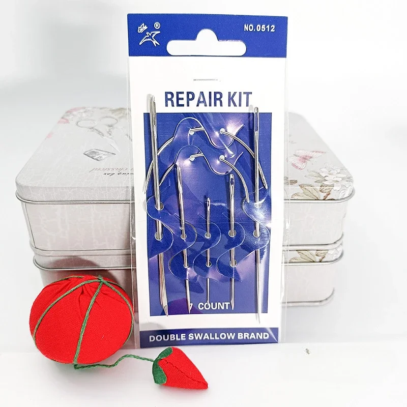 

7pcs/set Leather Sewing Needles Hand Craft DIY Curved Needles Stainless Steel Pin Stitch Needlework Kit Leather Canvas Repair