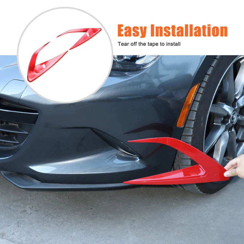 

Для Mazda MX-5 Miata ND 2016 2017+ передний боковой задний бампер, крышка ветрового ножа, ABS, противотуманная фара, накладка, лезвие, накладка, автомобильные аксессуары