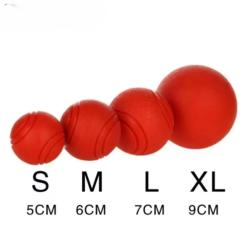 

HOOPET Dog Toy Rubber Ball Bite-resistant Ball Toy for Dogs Puppy Teddy Pitbull Red Color Solid Ball S-XL Pet Supplies