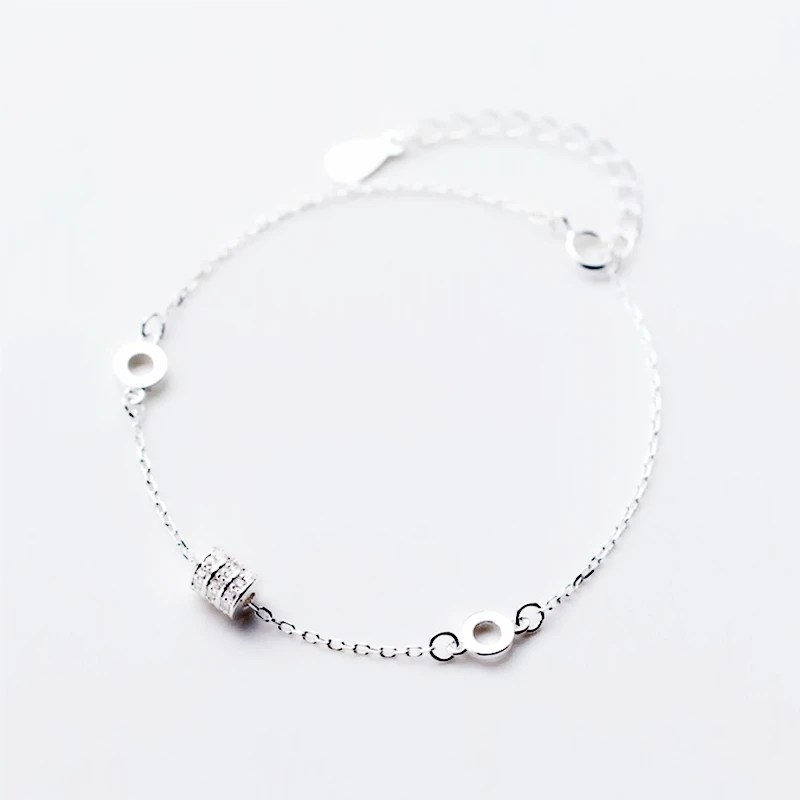 Good Luck Beads 925 Sterling Silver Simple Exquisite Fine Jewelry Luxury Female Bracelet BR237