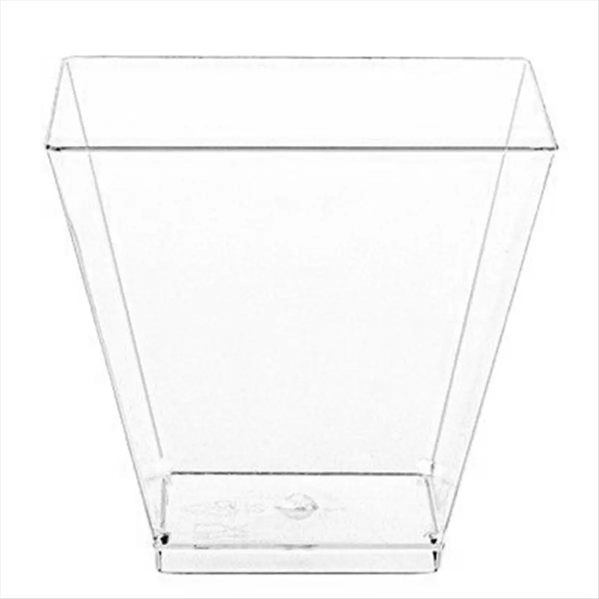 DT81 60ml Transparent Dessert Cup Disposable Mini Trapezoidal Cup Restaurant Party Dessert Fruit Ice Cream Container 50PCS