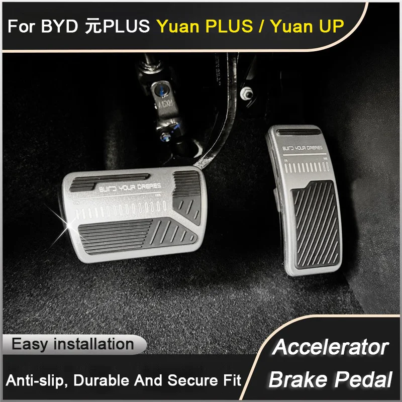 

Foot Pedal Pads Covers For BYD ATTO 3 YUAN PLUS,Yuan Pro DM Seagull Dolphin Accessories Aluminum Alloy Accelerator Brake Pedal