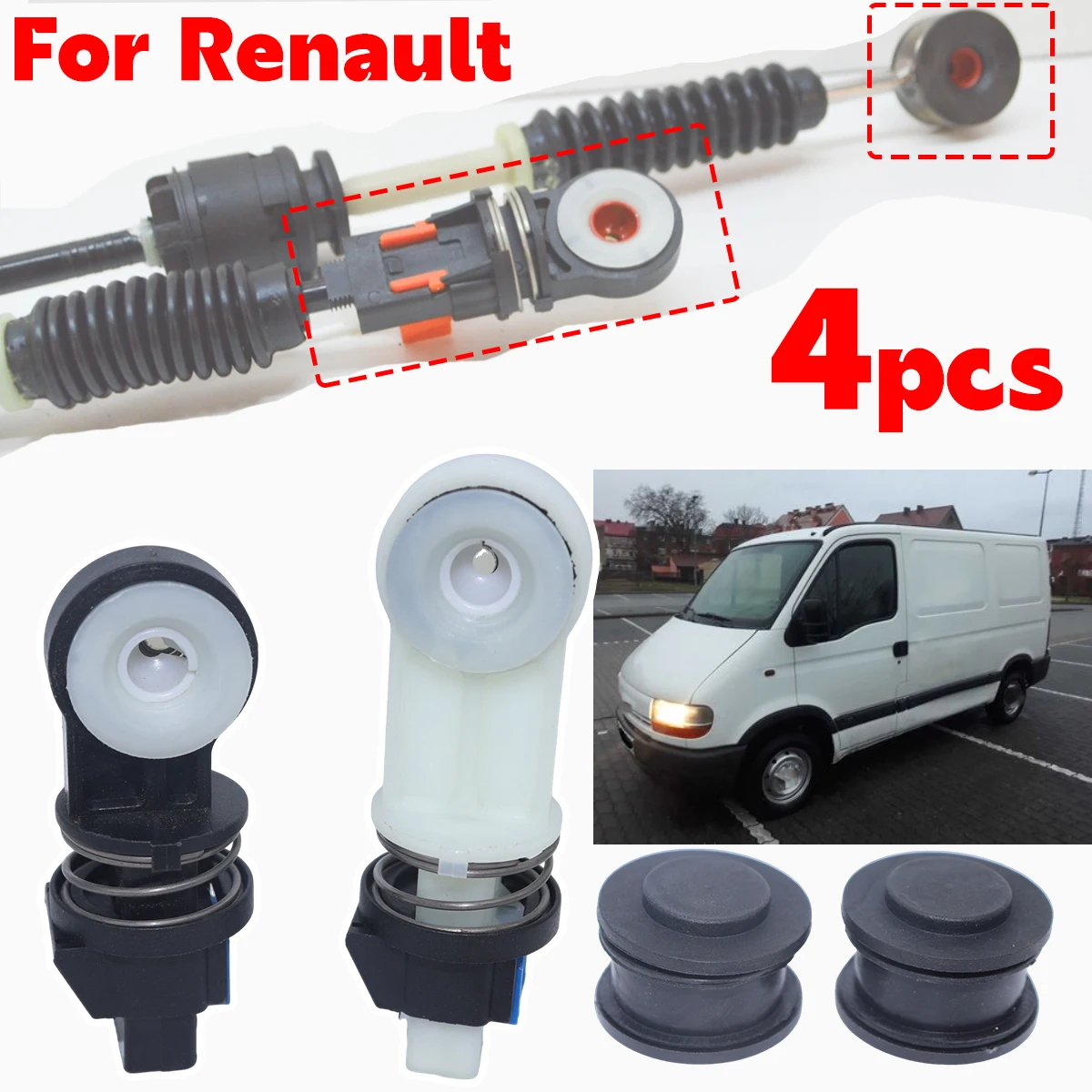 

Gear Shift Cable Selector Linkage Bushing End Gearbox for Renault Master II JD FD 2000-2023 Drivetrain Accessories Collect Lever
