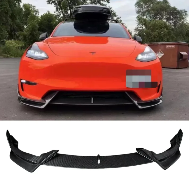 Factory Direct Supply AD Style True Carbon Fiber Front Lip Bumper for Tesla Model Y 2019+