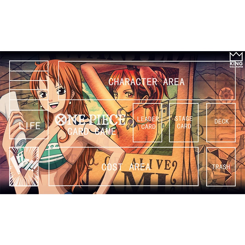 OPCG-One Piece Board Game Card Mat, Tapete protetor, Anime clássico, Jogo de batalha, Luffy, Zoro, Uta, Shanks, Collectible, Brinquedo, Presente, 60X35.