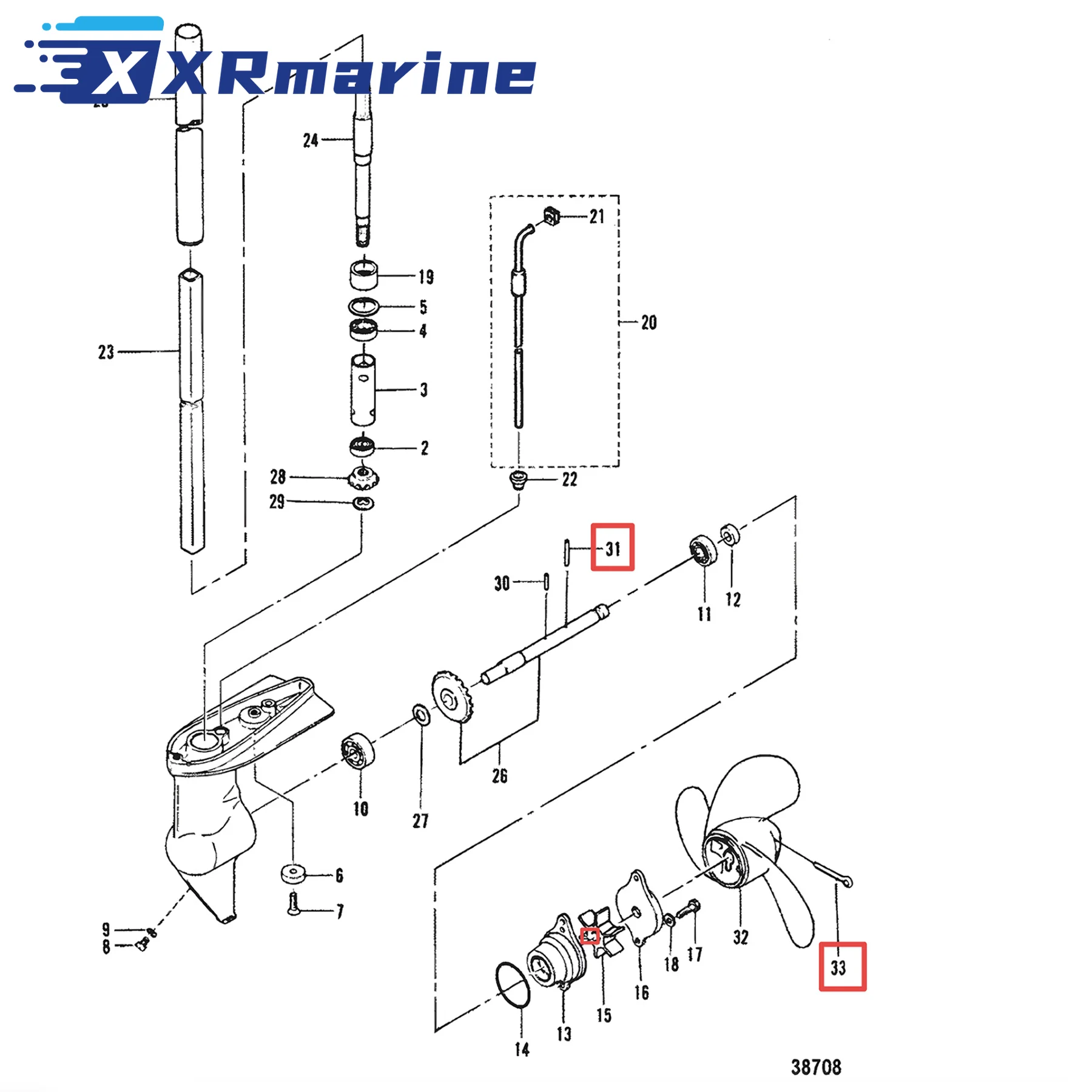 Shear Pin & Split Pin Kit For Mercury Mariner 2.2 2.5 3.3 3.5HP Outboard Nissan Tohatsu MFS2/2.5/3.5B 17-95372 18-95295 28-16155