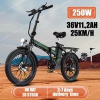 E Bike 250W Brushless Motor Folding 36V11.2AH Lithium Battery Electric Bike Disc Brake Snow 20 Inch Tire Adult Electric Bicycle