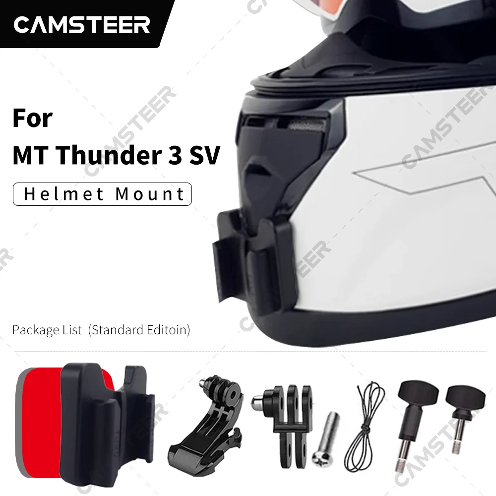 MT Thunder SV 3 Customized Helmet Chin Mount for GoPro12 11 10 9 DJI Action3/4 Insta360 Ace pro X4 X3 Action Camera Accessories