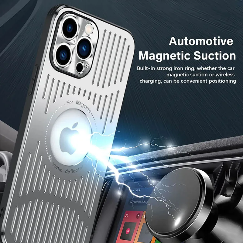 Better Heat Dissipation Aluminum Metal Phone Case For iPhone 17 16 15 Pro Max 14 13 12 Back Cover