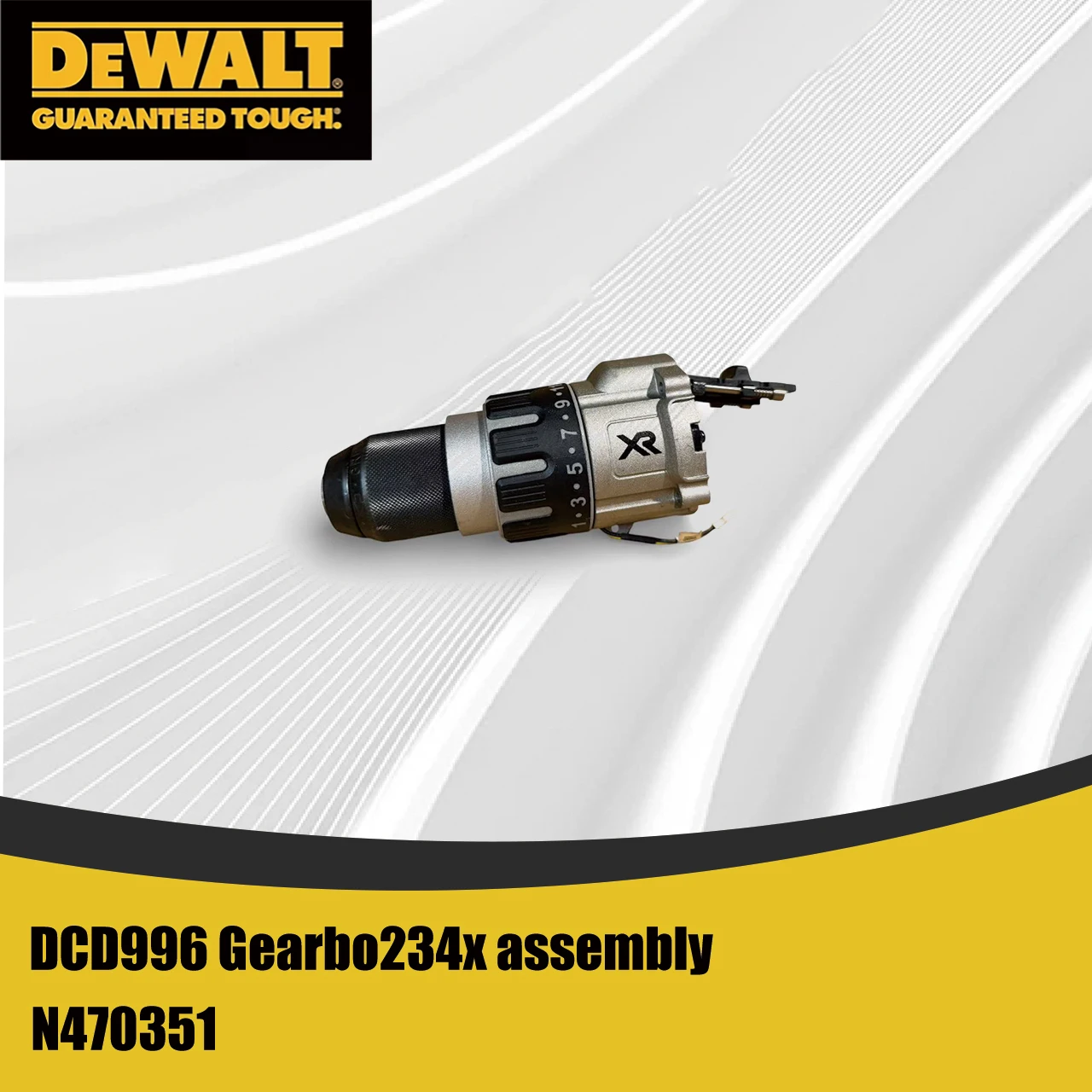 

DEWALT DCD996 electric drill gearbox -13MM chuck assembly for gearbox - part number N470351