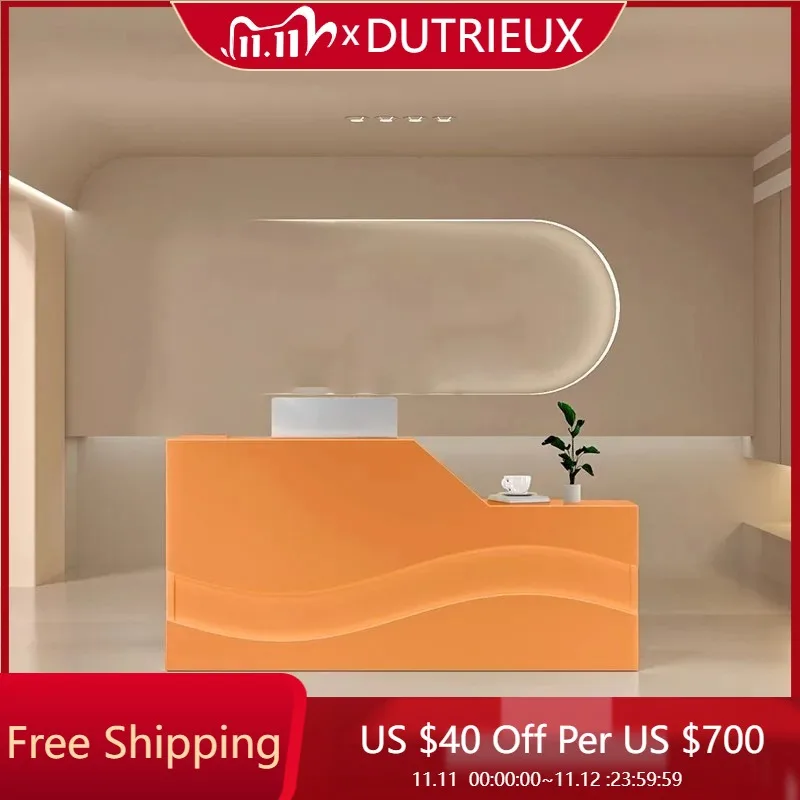 

Room Decor Beauty Reception Desks Decorations Display Simple Safe Reception Desk Counter Modern Scrivania Commercial Furniture