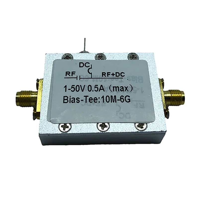 Bias Tee 10Mhz-6Ghz Broadband Radio Frequency Microwave Coaxial Bias Software Radio FM Radio