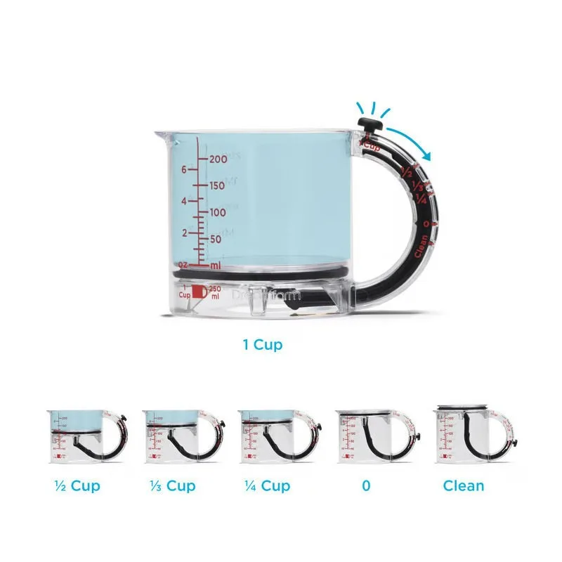 All-in-one adjustable measuring cup
