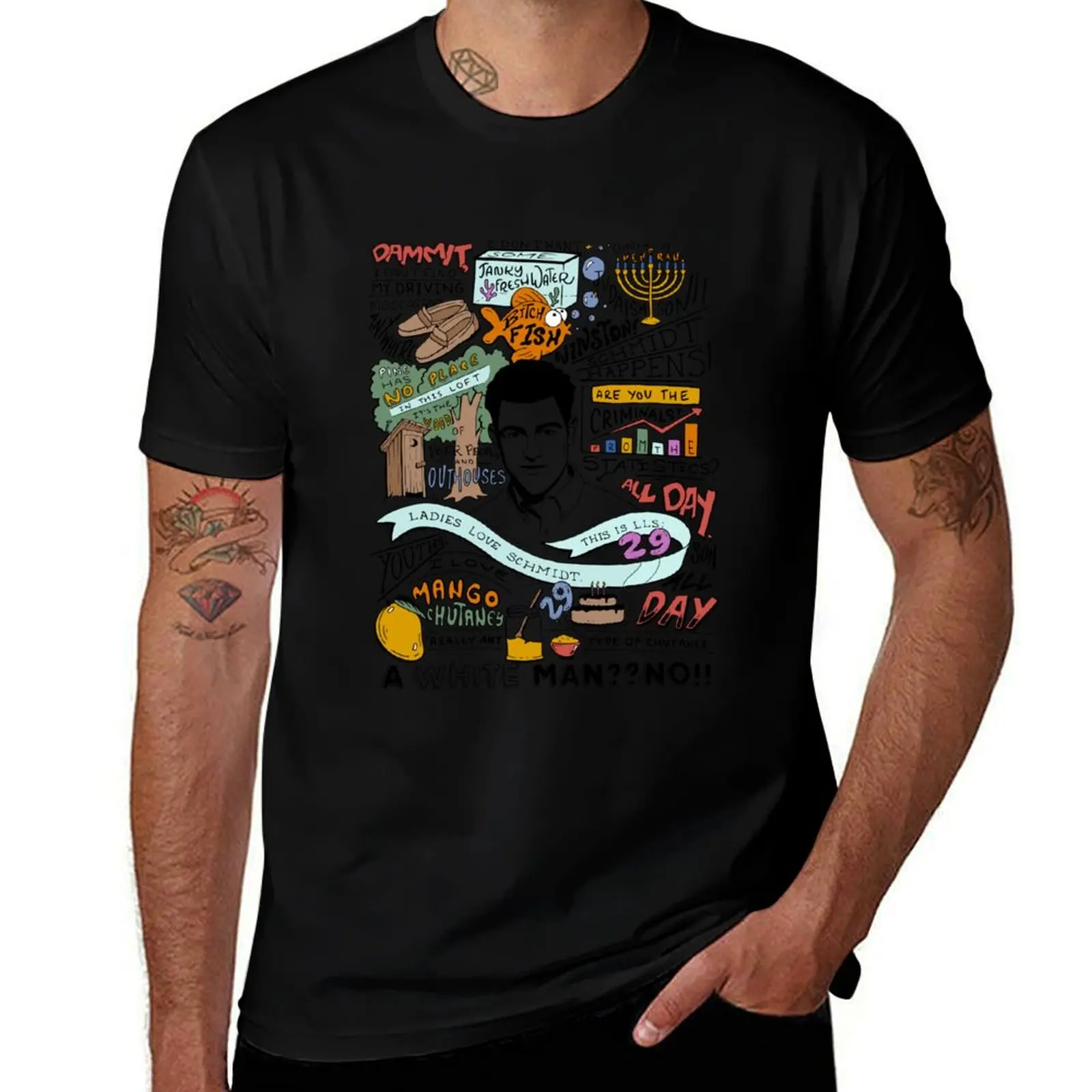 Schmidt Best Quotes (Colorized) T-Shirt Basic Simple Design Short Sleeve Shirt T-Shirt